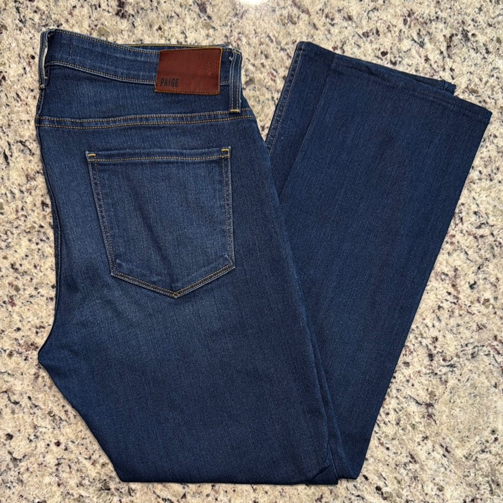 PAIGE Blue Straight Jeans Classic Denim Style